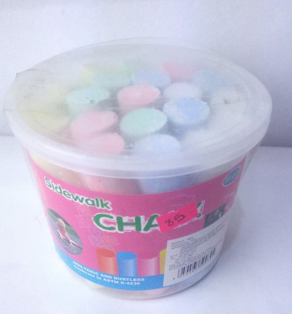 Cubo De Tiza Colores,20 piezas 