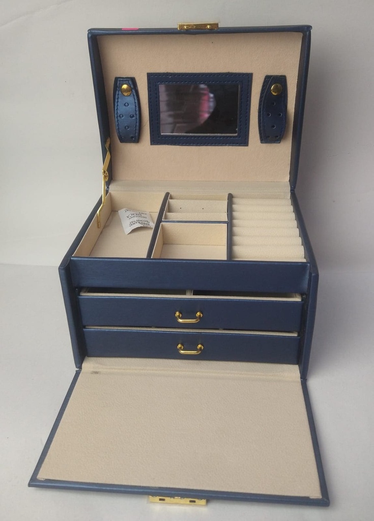 Caja de joyería organizadora de alta capacidad para collares, aretes, anillos