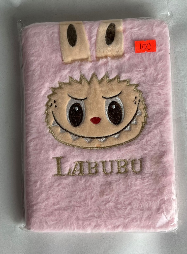 CUADERNO PELUCHE CON BORDADO LABUBU 