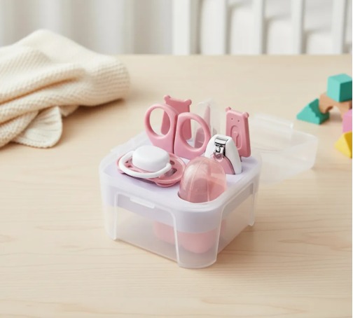 Set De Higiene Y Cuidados Del Bebe Con Cajita Plástica 7 Pcs