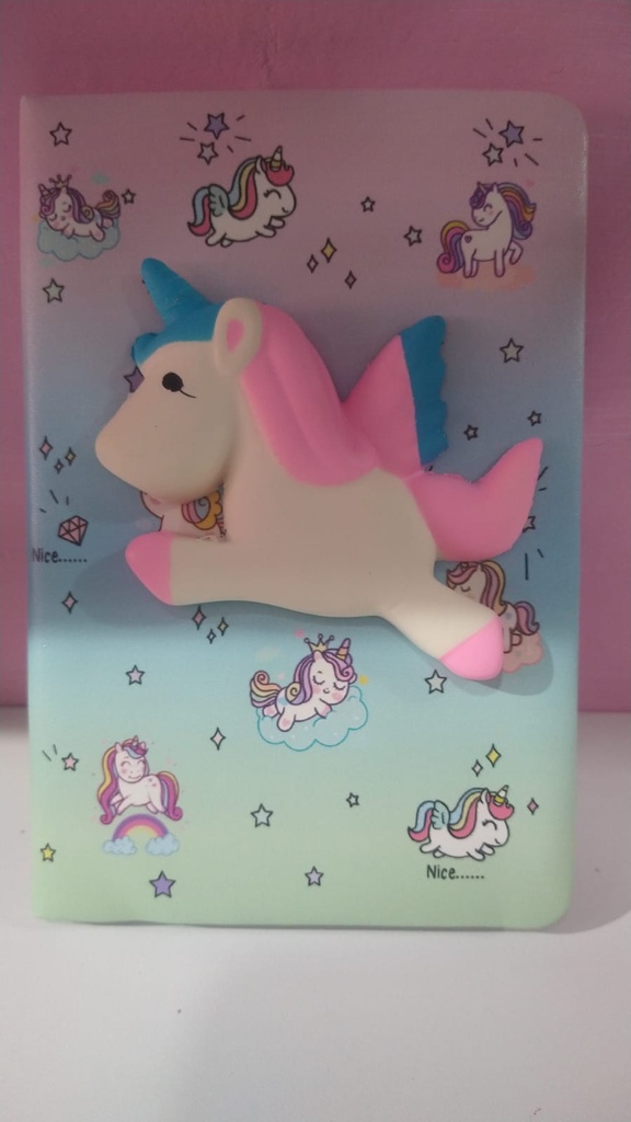 Libreta 3d Unicornio Medidas 14,5x21 Cm