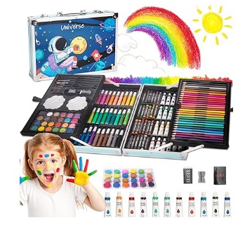 Set De Arte Para Niños 145 Piezas Portátil Crayones Pinturas