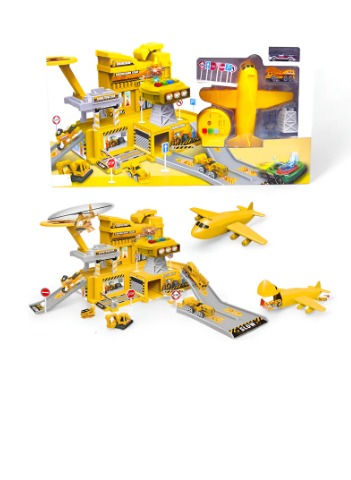 Juguete Estación Construcción Luz/sonido + Avión + Accesorio Amarillo, Juguete Estación  