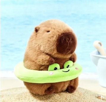 Peluche Capibara Salvavidas Verde 