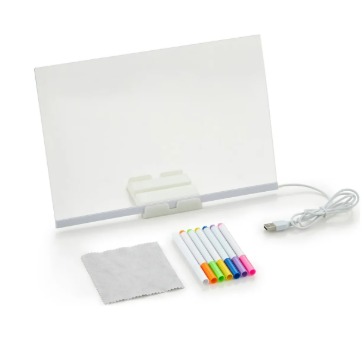 Pizarra Magica 8 In De Acrilico Con Luz Led Con 7 Marcadores 20