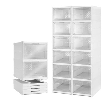 Cajas de Zapatos,6 Pcs Apilables