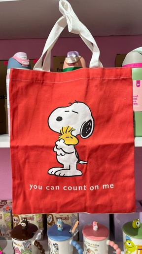 Bolsa Snoopy colores, manta, Tote, Roja