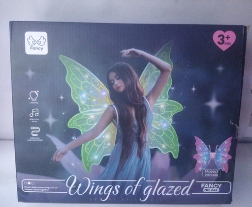 Alas De Hada Eléctricas Para Niñas, Alas De Mariposa Móviles Con Luces Led Y Música