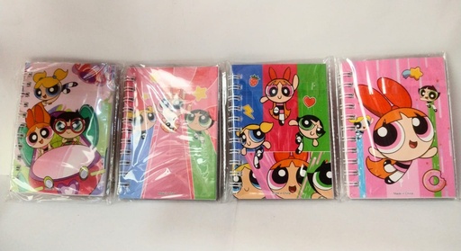 Mini Cuaderno Chicas Super Poderosas, 4 piezas .