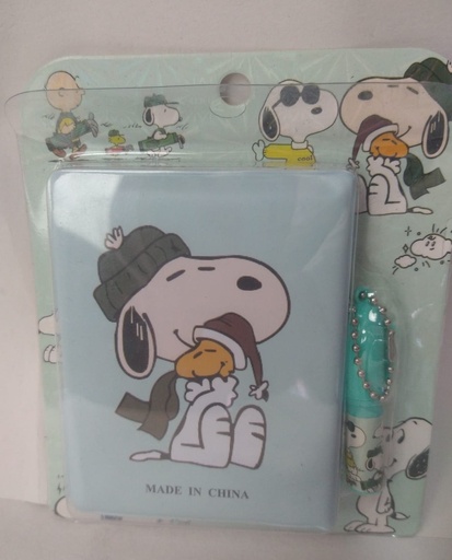  Mini Libreta Snoopy  Pluma Tinta Negra