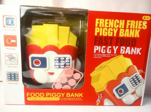  Alcancía Con Forma De Papas Fritas, Cuenta Con Cinta Para Colgar.