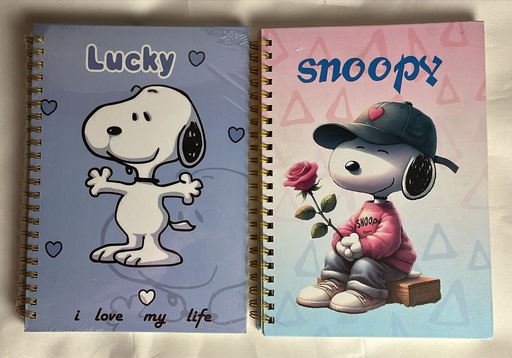 Snoopy Libreta Cuaderno Profesional Pasta Dura 