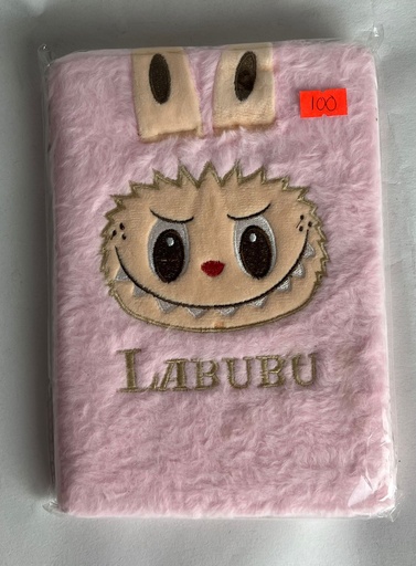 CUADERNO PELUCHE CON BORDADO LABUBU 