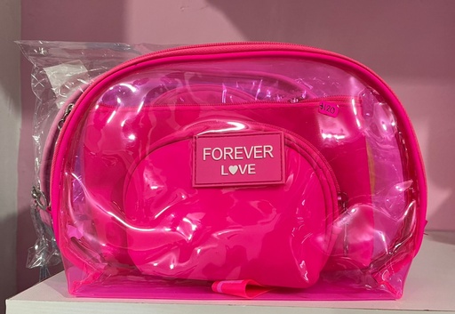 Cosmetiquera / neceser Love 3 pzas 