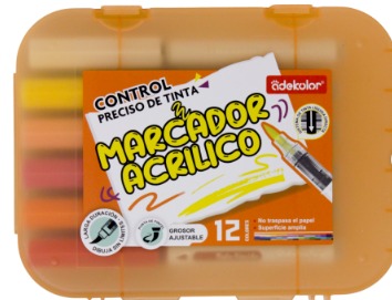 Marcador Acrílico ADEKOLOR  – Set de 12 Colores 