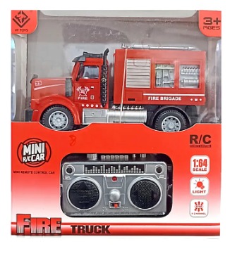 Mini Camión de Bomberos a Control Remoto Rojo Recargable