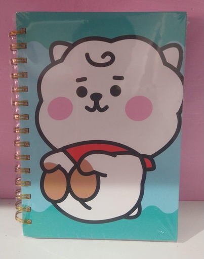 Libreta Cuaderno Pasta Dura Personajes BT21 A5