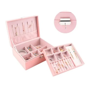 Maletín de viaje grande organizador de joyas