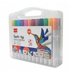 Marcador Acrílico 24 pza, marca  NAUGTYHUE