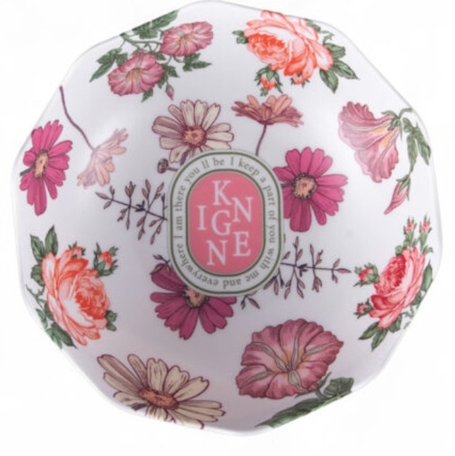 Plato Decorativo Con Un Diseño Floral 