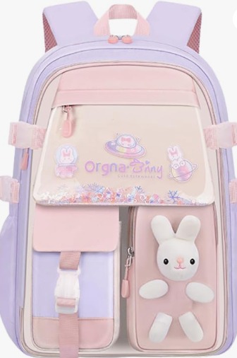 Mochila Escolar Kawaii de Gran Capacidad.